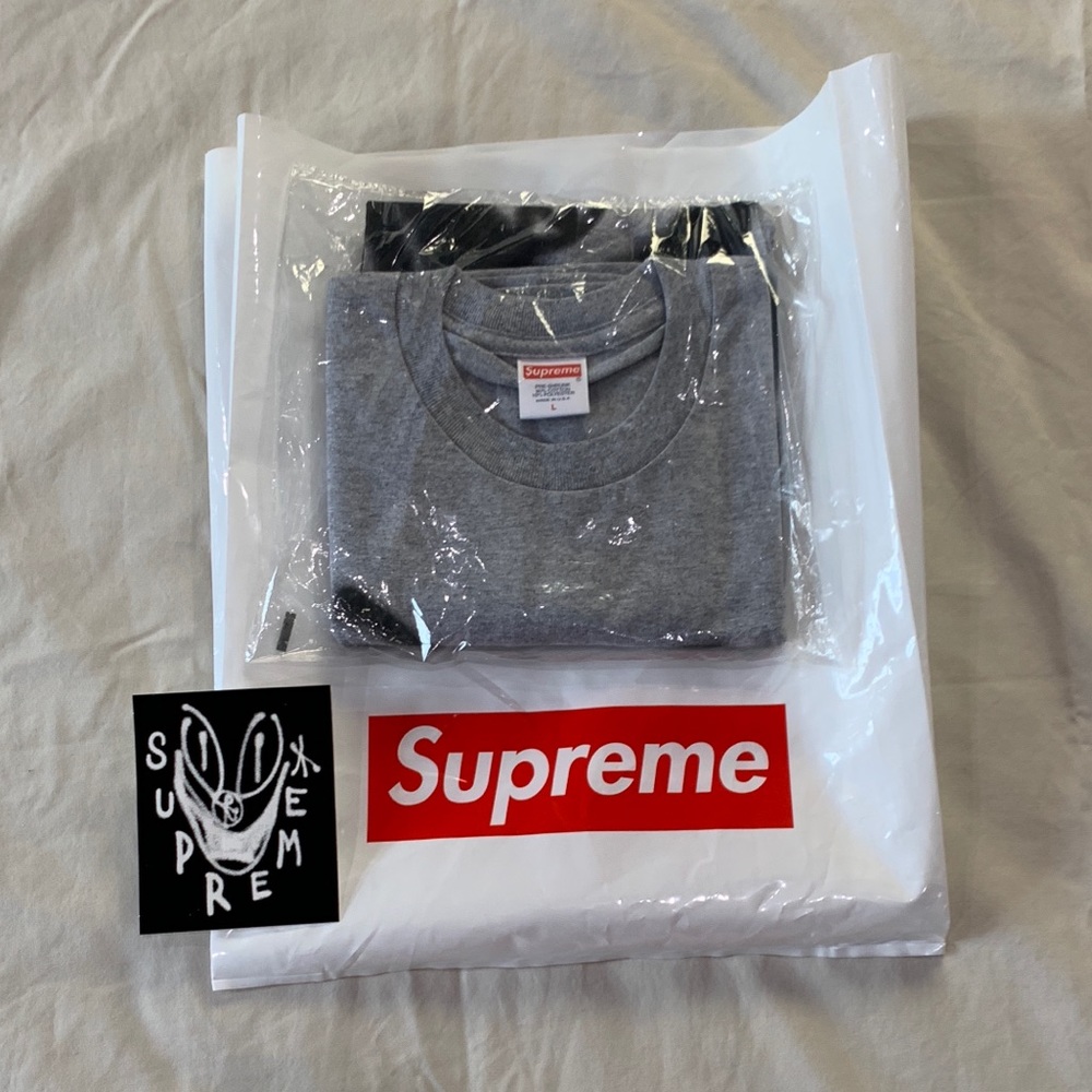 Grey Supreme Smiley Tee